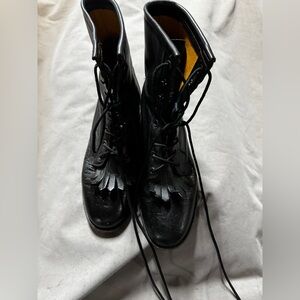 Stylish Black Leather Women's Boots